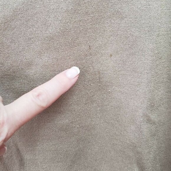 Silk Sweater with fur trim Beige Size XL - Picture 4 of 5